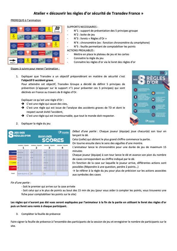 Guide des animateurs